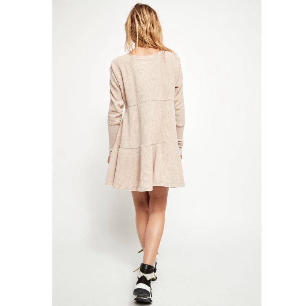 Free People One Jolene Mini Dress In Sand - Picture 4 of 6